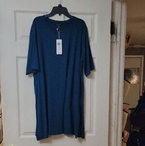 Eileen Fisher Teal Short-Sleeve Tunic